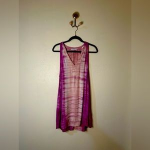 Young,Fabulous & Broke Natasha sleeveless mini dress pink Tie Dye. Size Small